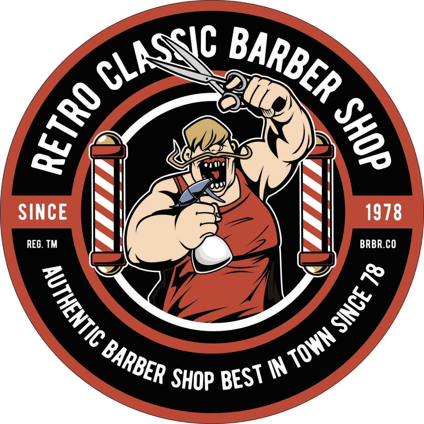 166-Single-sided illuminated sign - Barber Shop