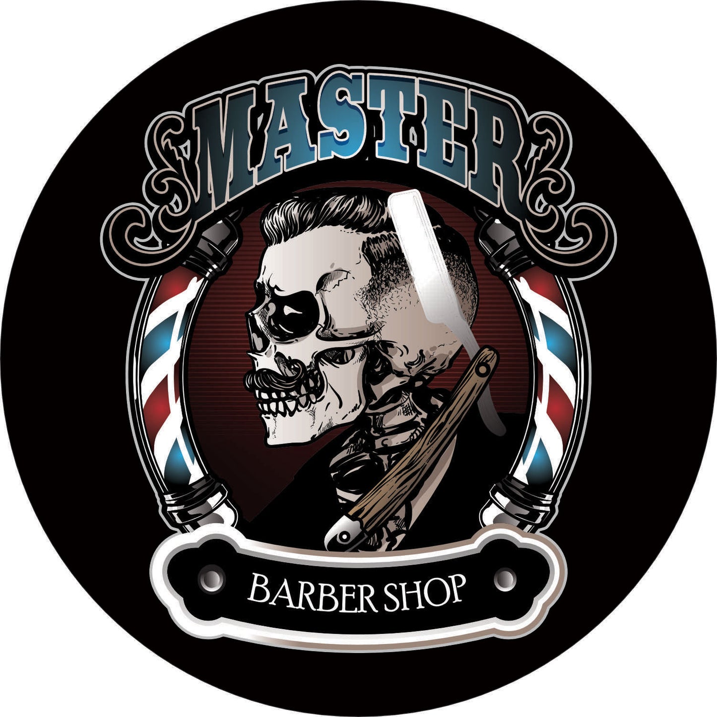 175-Enseigne lumineuse simple face - Barber Shop