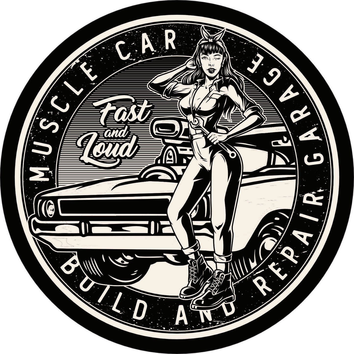 184 - Horloge néon - Pin Up