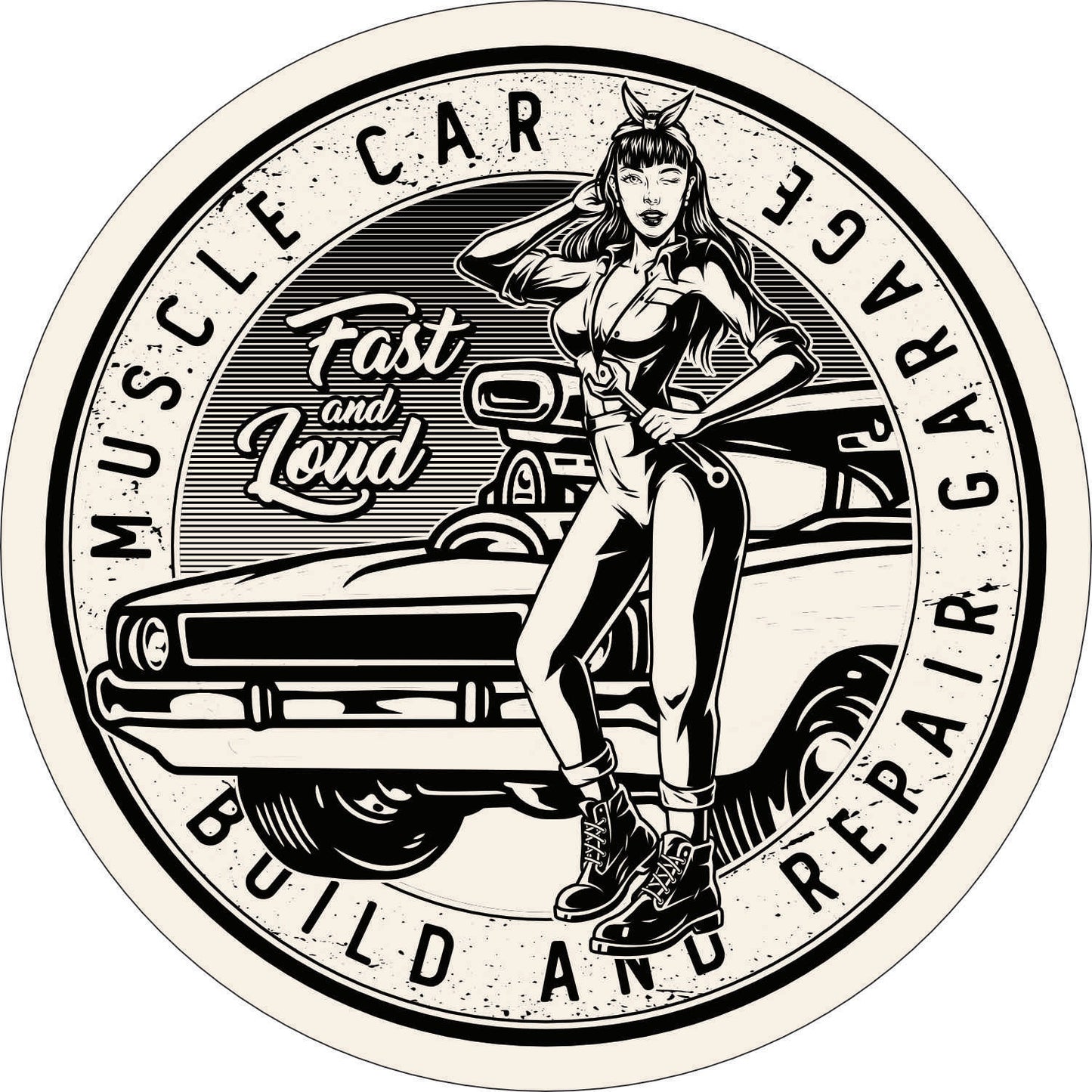 185 - Horloge néon - Pin Up