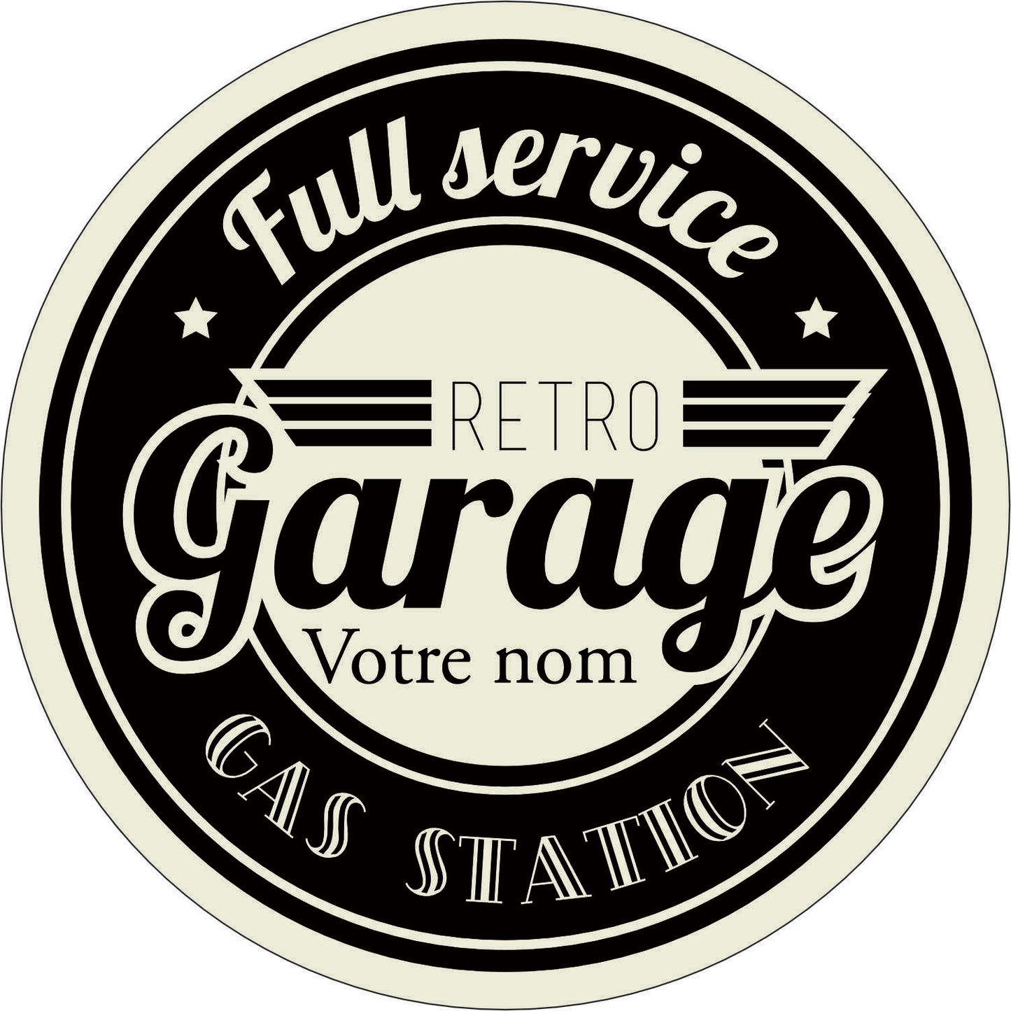193-Neon clock - Custom Garage your name