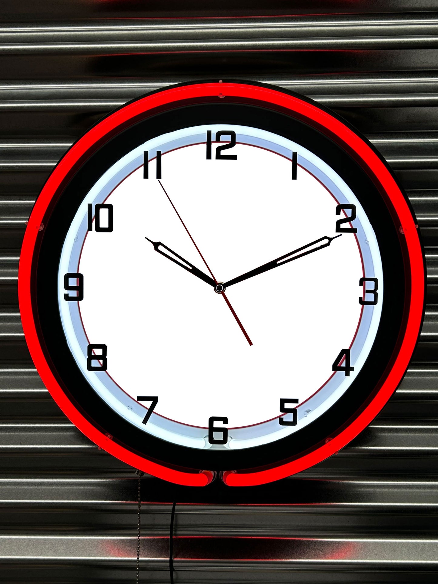 Wall clock with neon - Customizable
