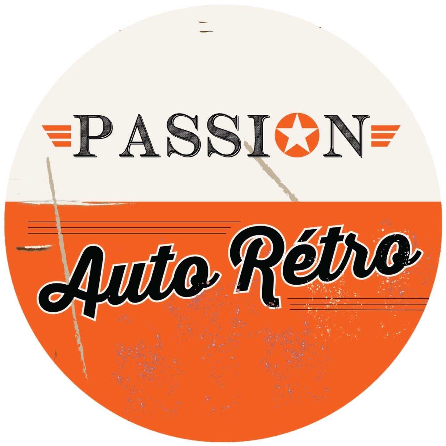 212 Horloge néon – Passion Auto Rétro - orange - SignOclocK