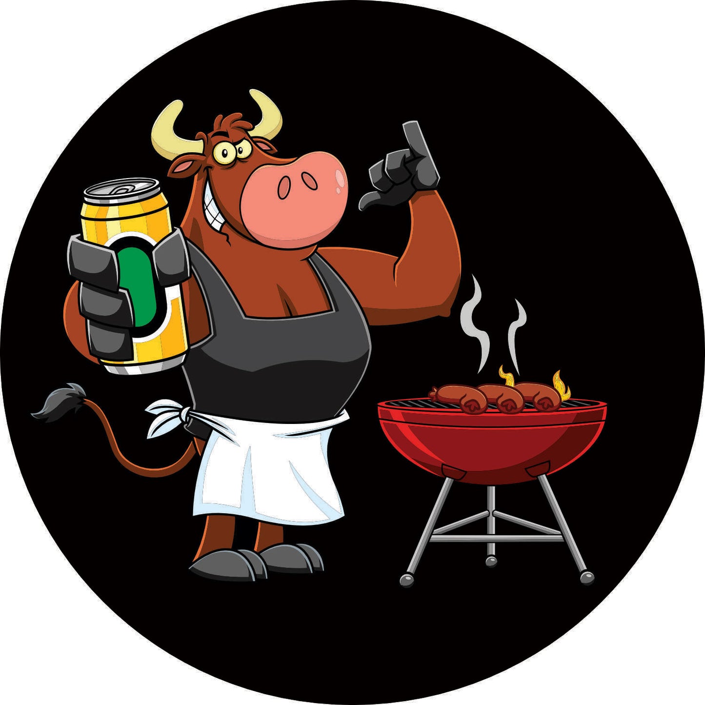 021-Wall clock with neon - BBQ