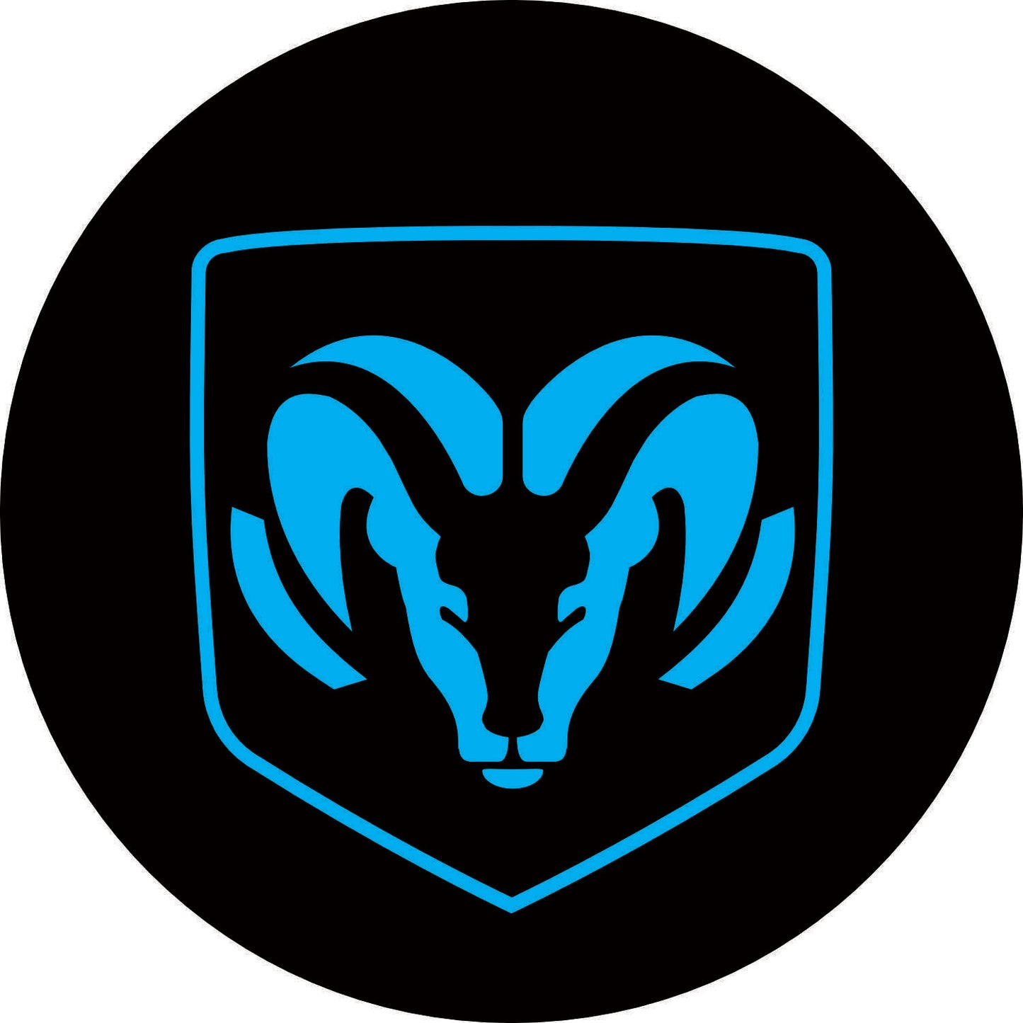 030-Horloge néon - Dodge Ram bleu