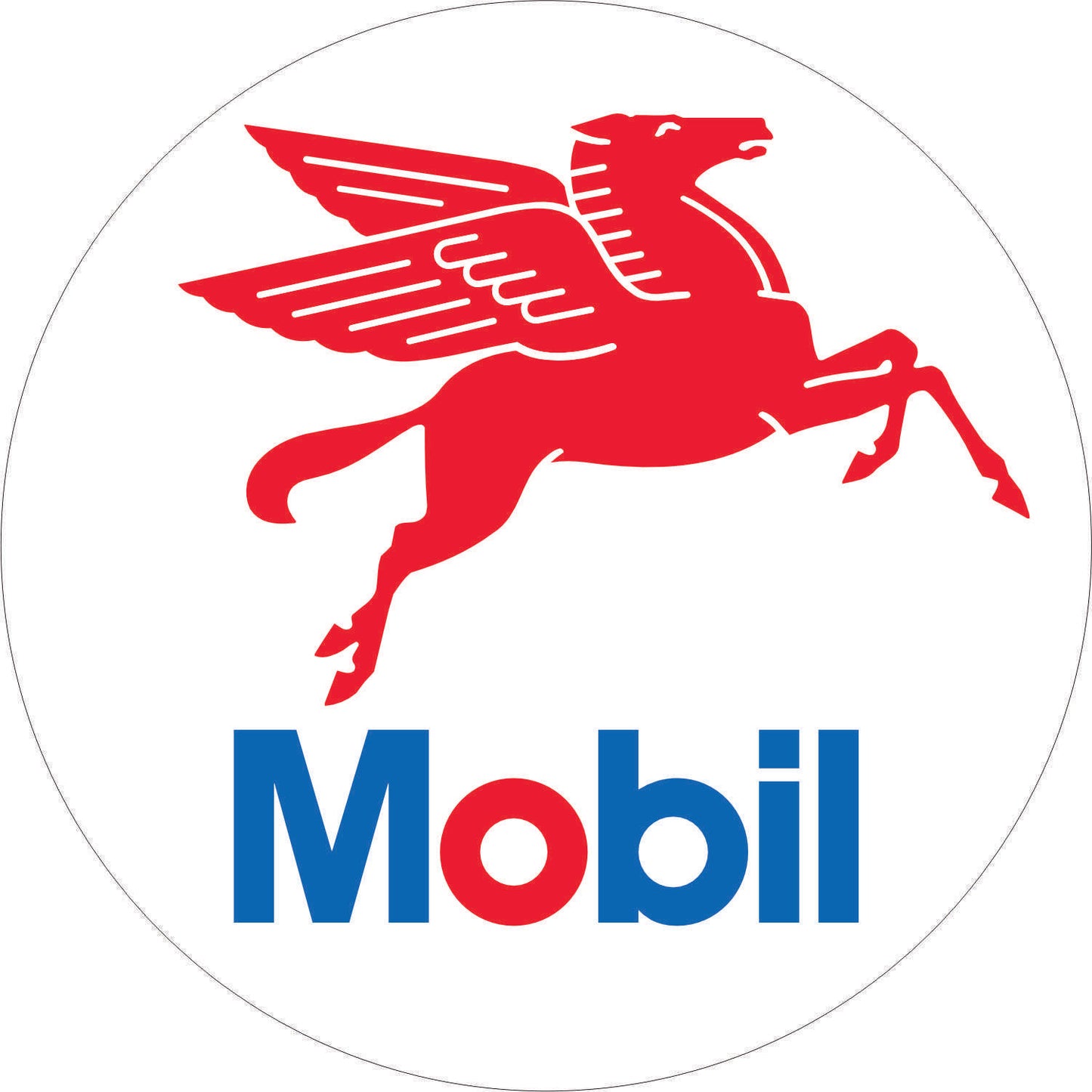 036-Wall clock with neon - Mobil Oil