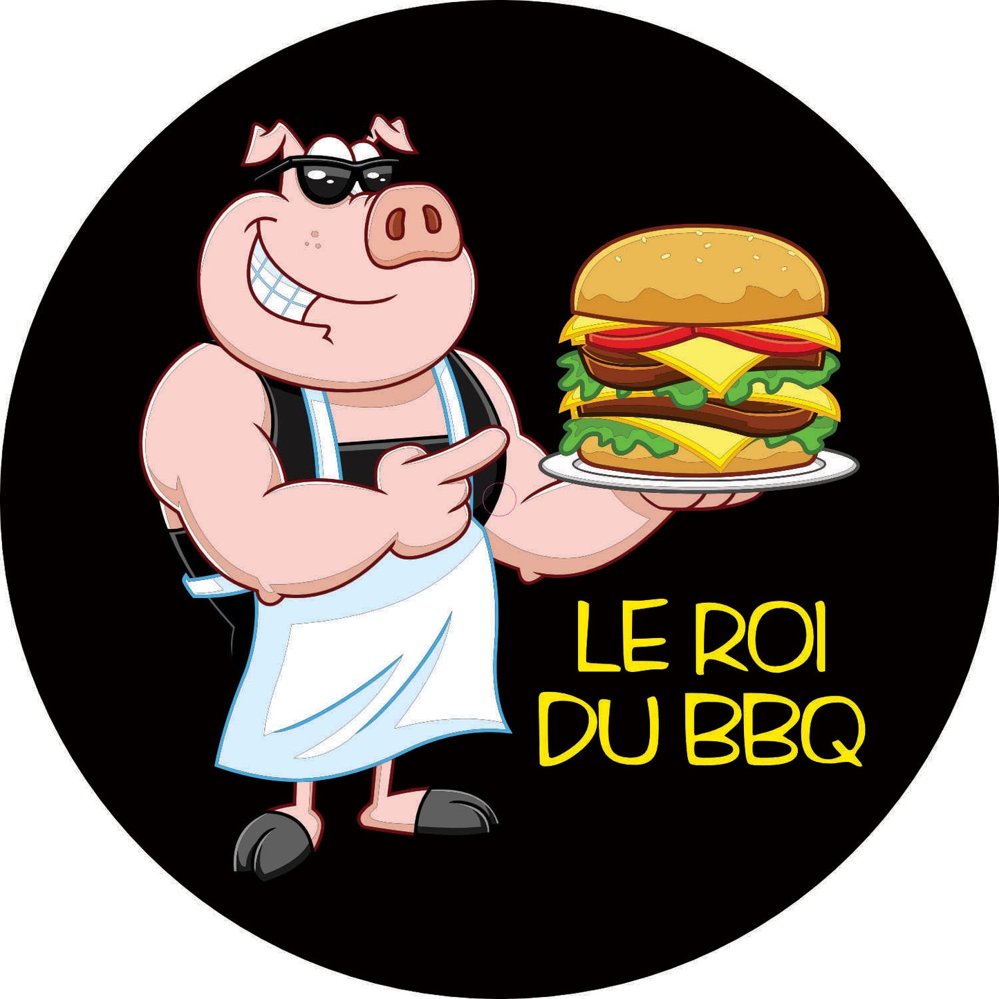 042-Horloge néon - Le roi du BBQ