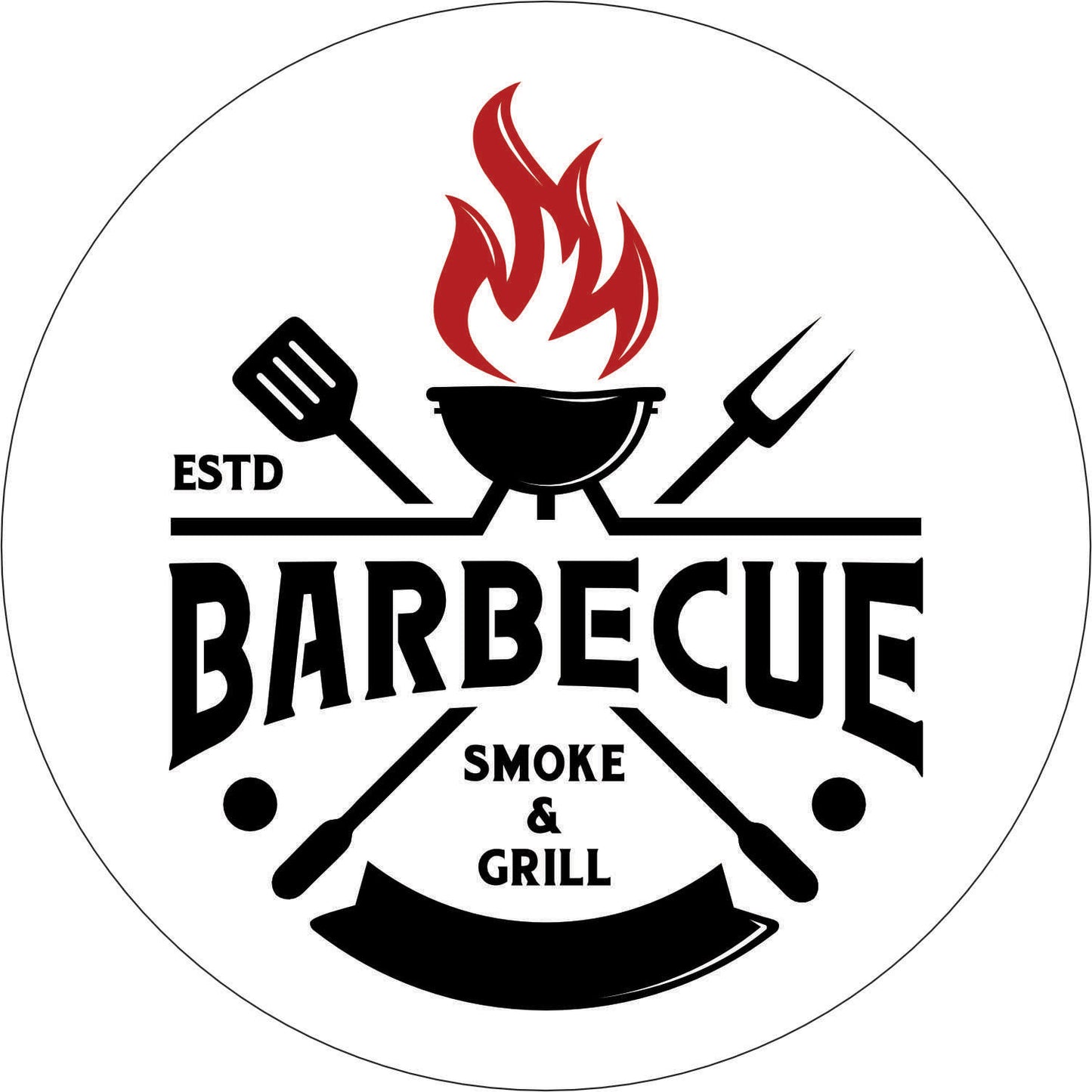 048-Wall clock with neon - BBQ