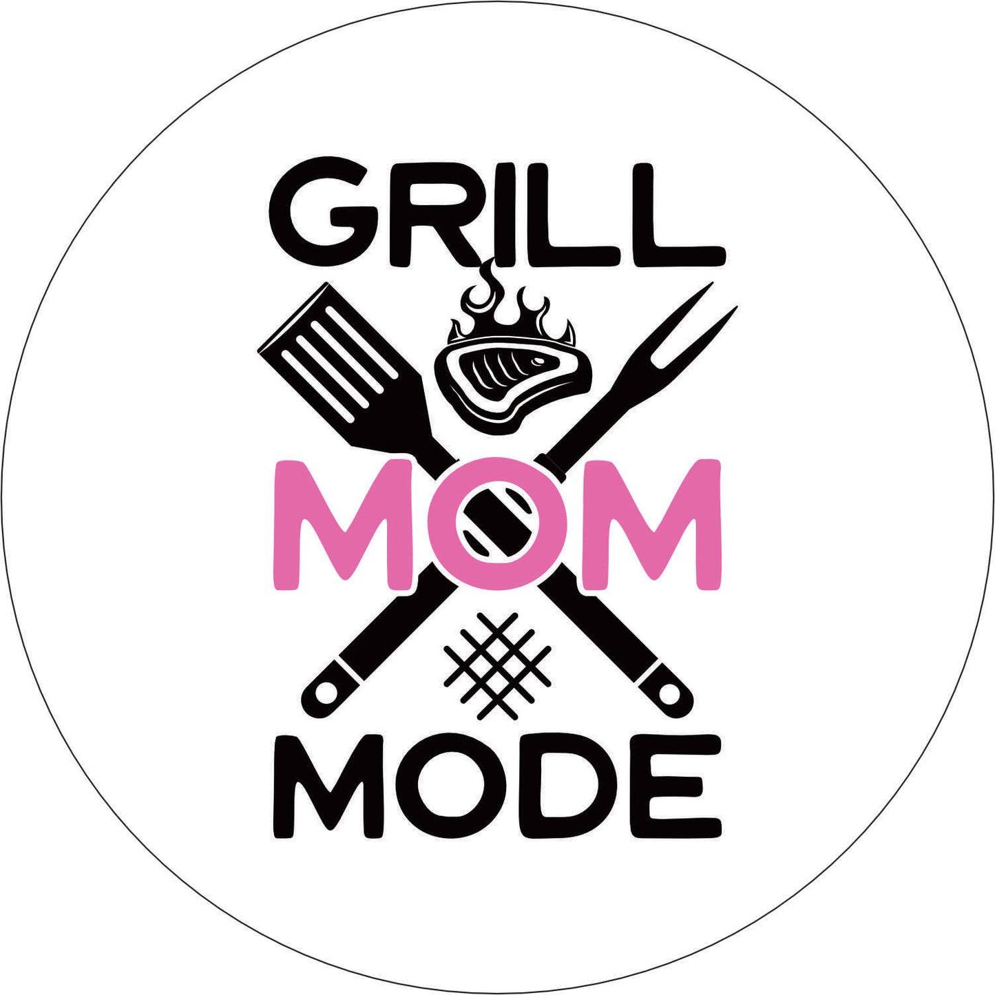 049-Wall clock with neon - BBQ Grill Mom Mode