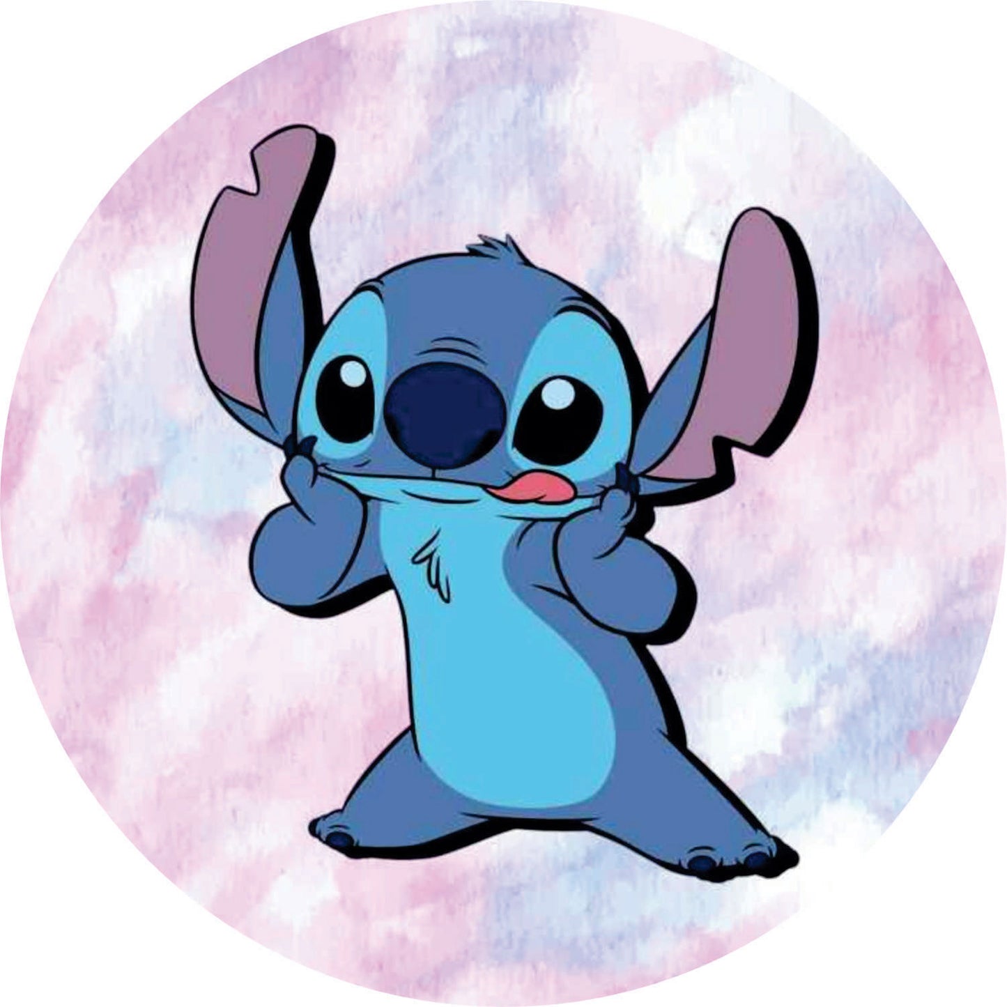 075-Wall clock with neon - Stich