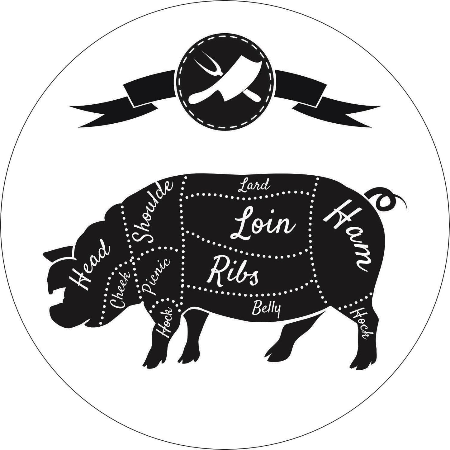 102-Wall clock with neon - BBQ Porc