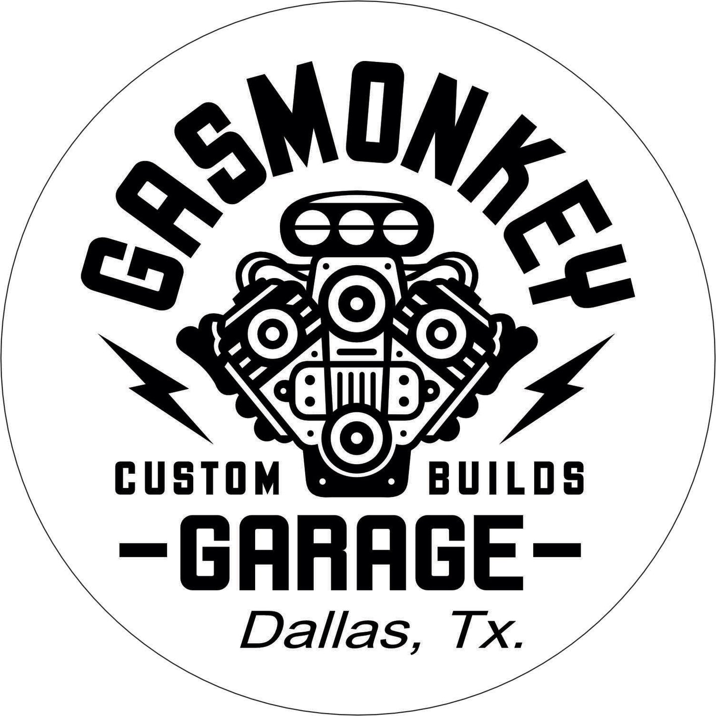 129-Wall clock with neon - Gas Monkey Garage