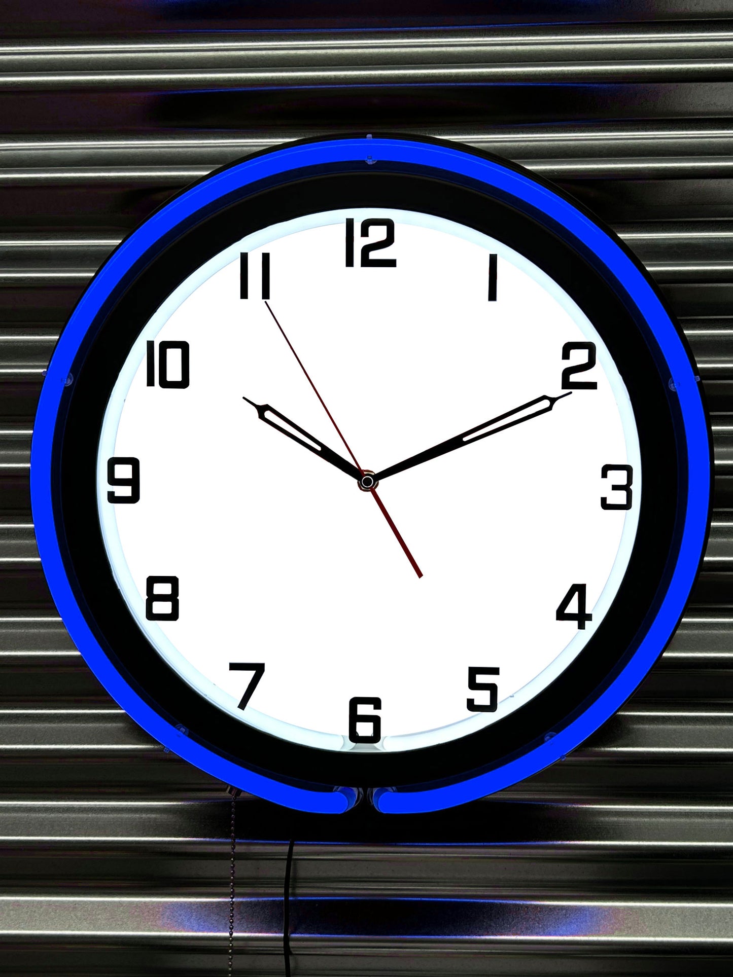 Wall clock with neon - Customizable