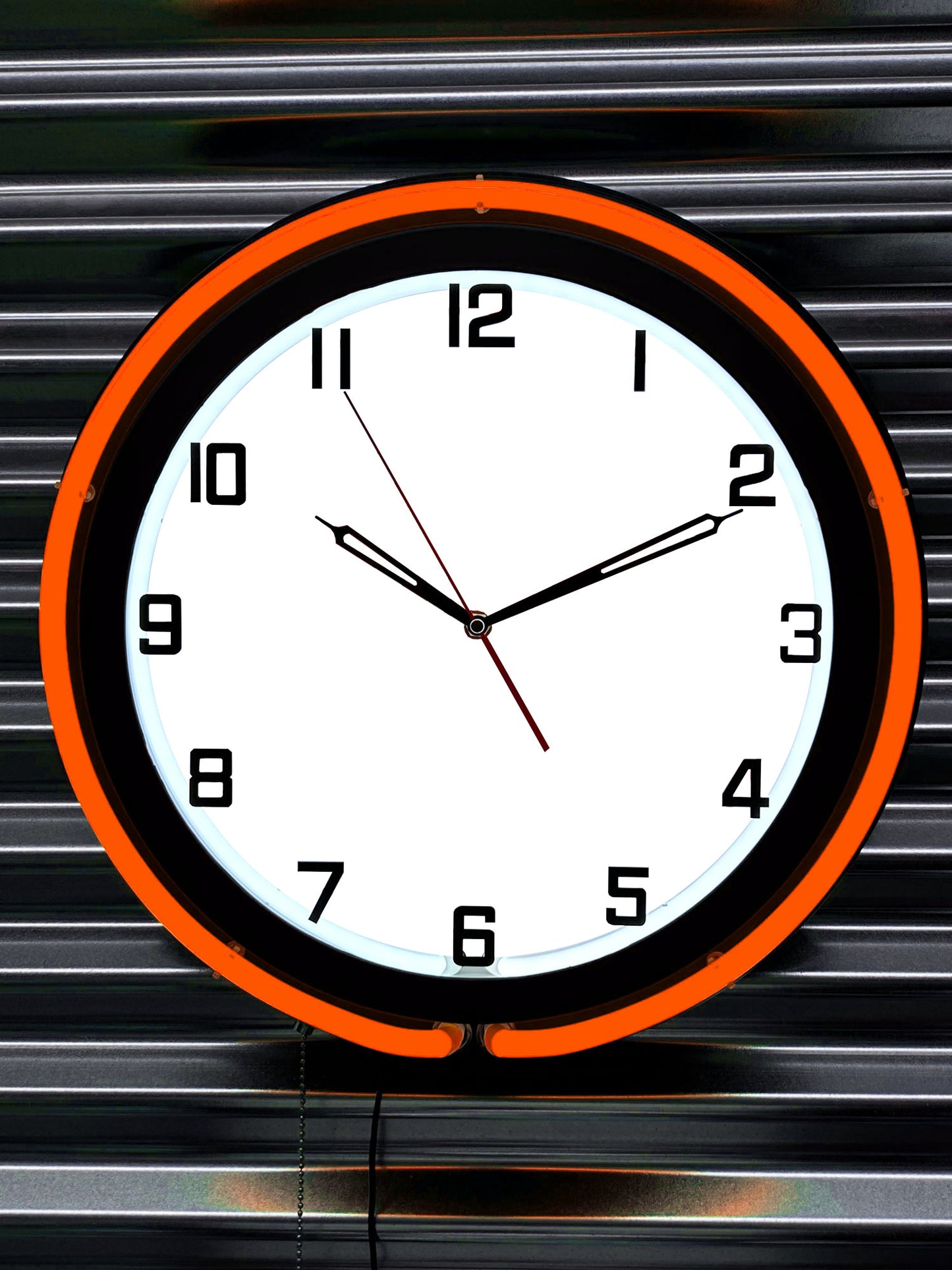 Wall clock with neon - Customizable