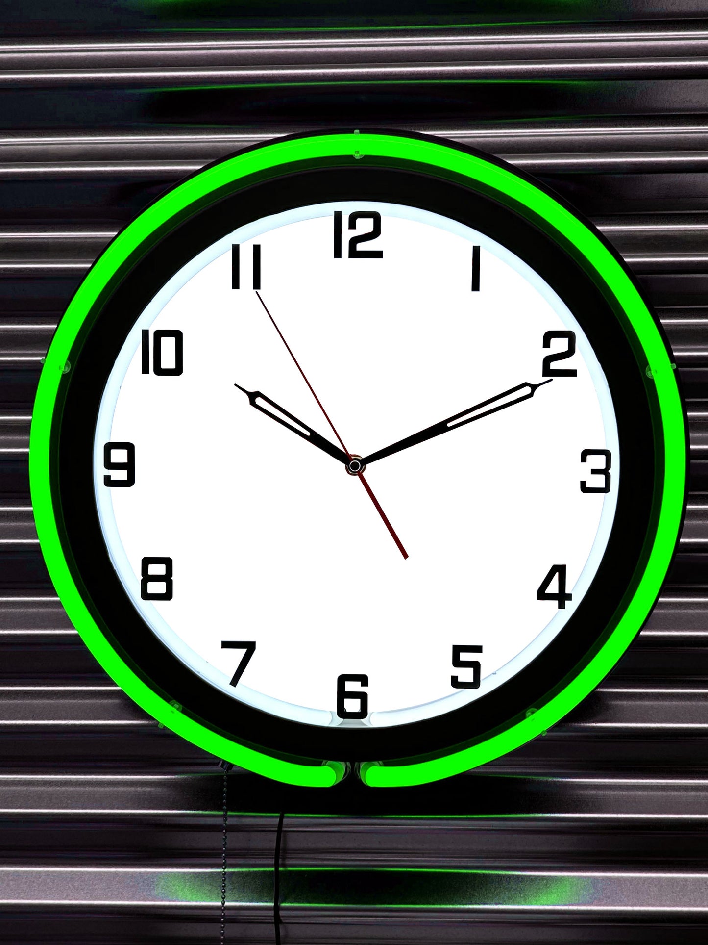 Wall clock with neon - Customizable