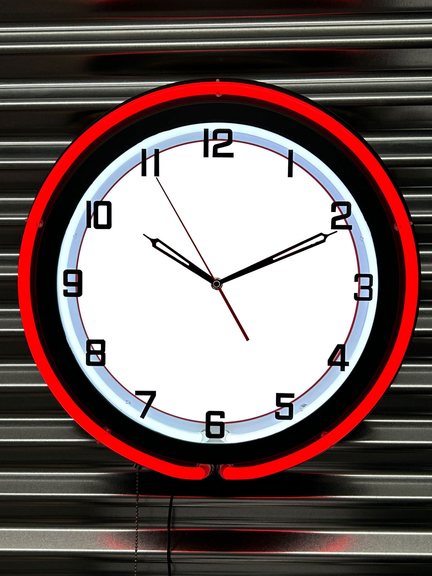 Wall clock with neon - Customizable