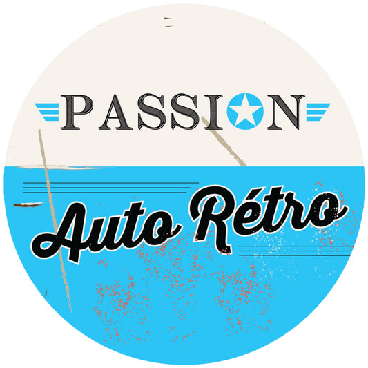 Horloge néon – Passion Auto Rétro - bleu