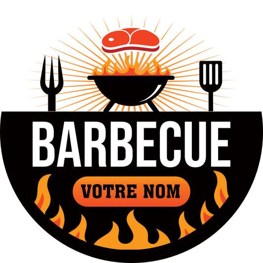 039-1-Single-sided illuminated sign - Custom Barbecue your name