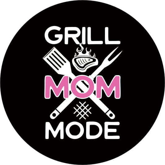 050-Wall clock with neon - BBQ Grill Mom Mode