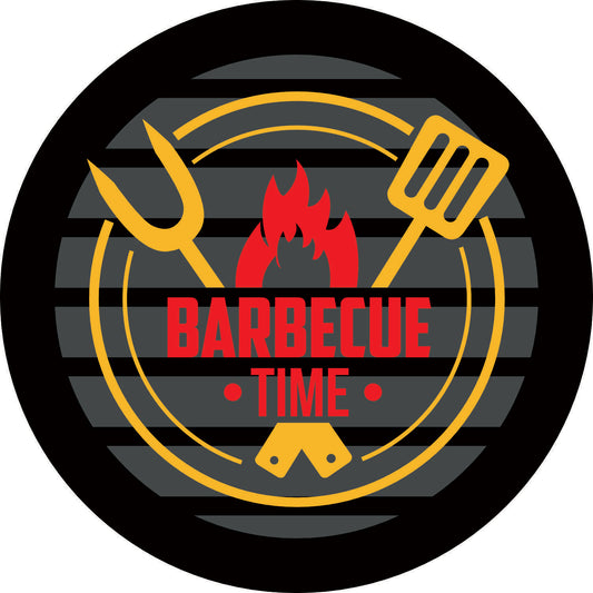 058-Wall clock with neon - BBQ Time