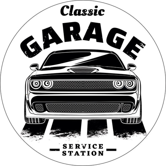 074-Wall clock with neon - Dodge Challenger