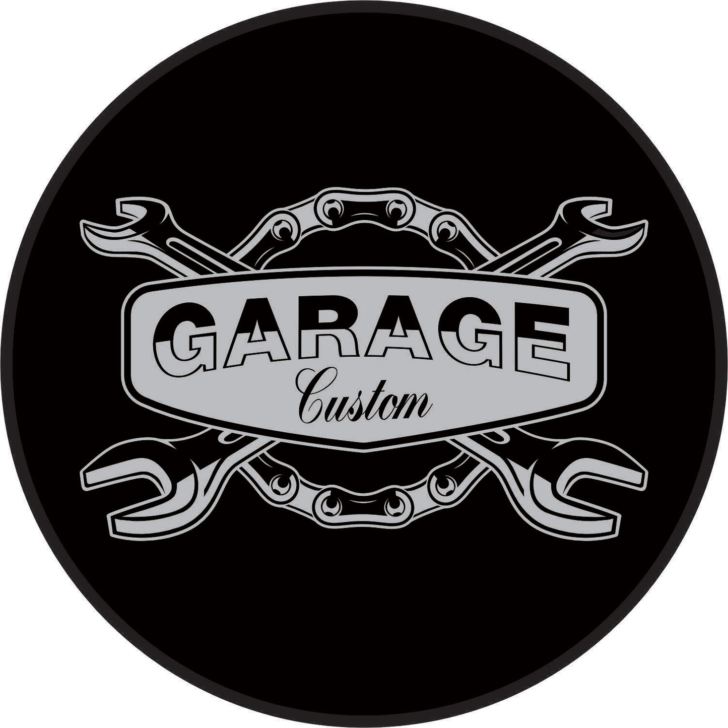 085-Wall clock with neon - Garage