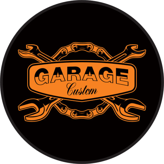 086-Wall clock with neon - Garage