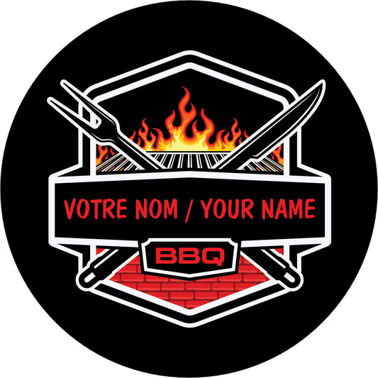 090-Single-sided illuminated sign - Custom BBQ your name