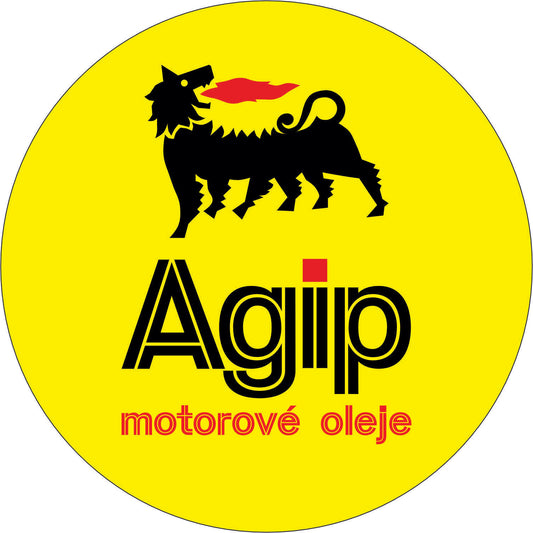115-Wall clock with neon -  Agip oil