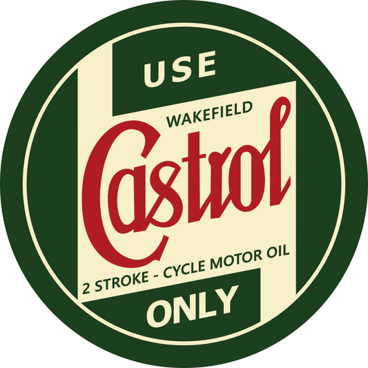 118-Wall clock with neon - Castrol oil