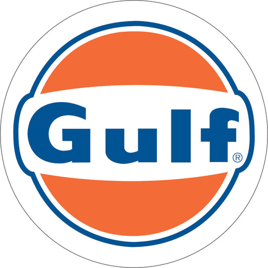 119-Wall clock with neon - Gulf oil